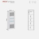 image 5 of Tall Cabinet 170cm White Gloss Doors White Matt Body Free LED Light | White