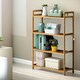 image 2 of 4 Tier Wooden Shelving Rack Brown | One Size