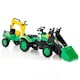 image 1 of COSTWAY 3 in 1 Kids Ride On Excavator Pedal car Bulldozer Green