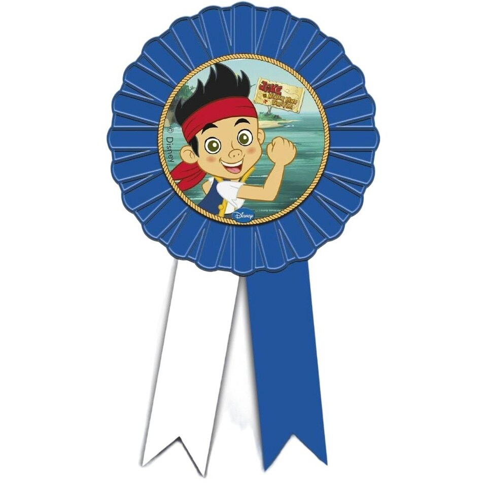 Jake And The Never Land Pirates Rosette Award Ribbon - Blue/Multicoloured - One Size