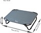 image 4 of Actiaspet Elevated Folding Dog Bed Indoor Outdoor Pet Cot Steel Frame (Grey, Small)