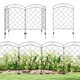 image 1 of Outsunny 4PCs Decorative Garden Fencing 43in x 11.4ft Steel Border Edging