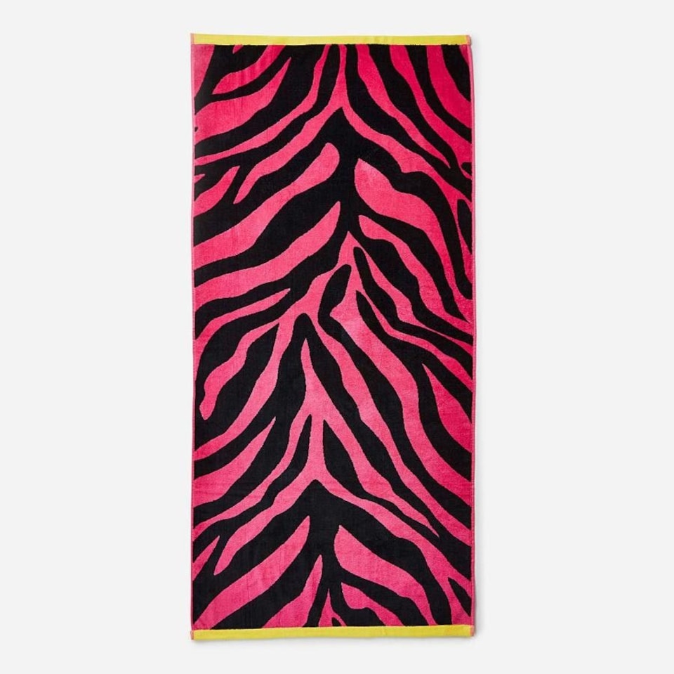 image 1 of Zebra Print Large Beach Towel