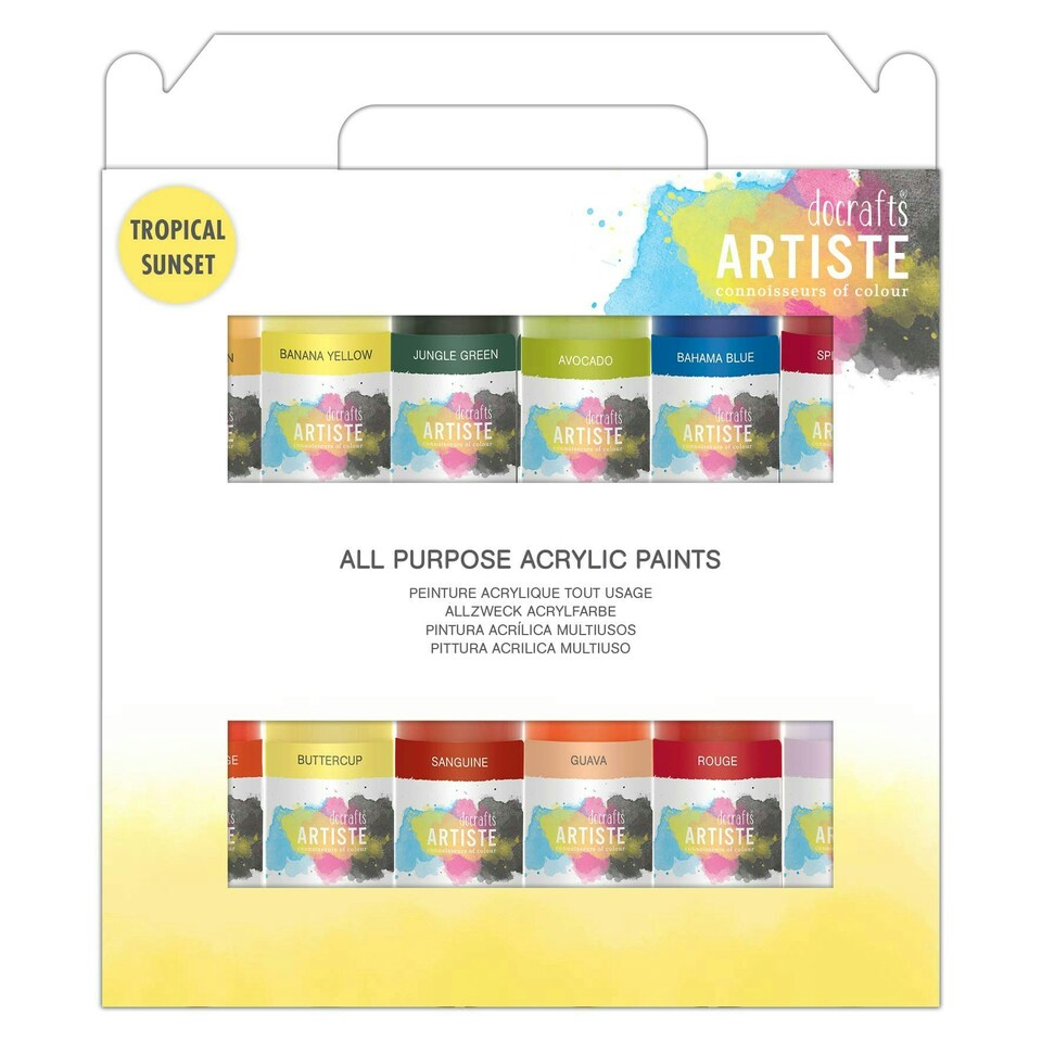image 1 of Artiste Acrylic Pack (12 Pack), Tropical Sunset, 2Oz