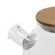 image 3 of Living and Home 1000ml Clear Glass Teapot with Bamboo Lid, Stovetop Safe | Clear