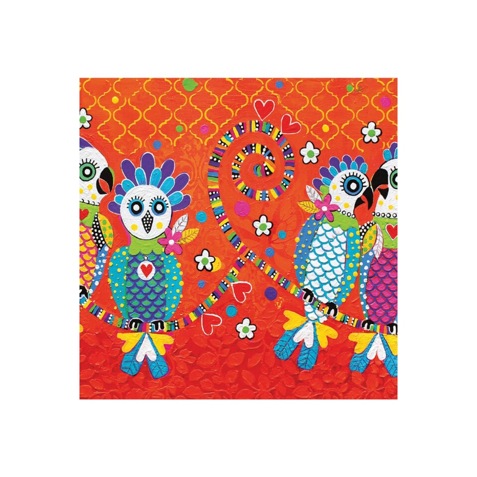 image 1 of Maxwell & Williams Tea Towel Red Fan Club Cotton Red