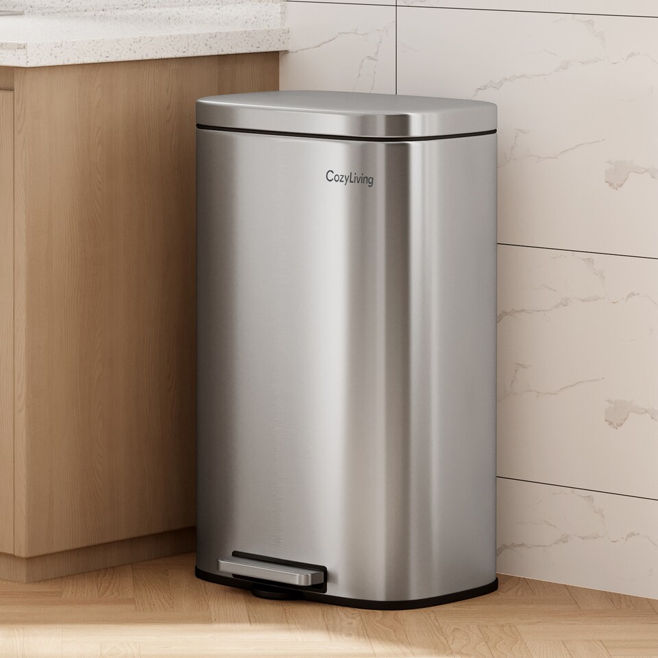 image 1 of CozyLiving 30L Kitchen Pedal Bin Bathroom & Office Rubbish Waste Bin