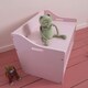 image 3 of Lola Toy Box Storage Organiser in Classic White Pink