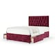 image 1 of Super Ortho Orthopaedic Aubergine Chenille 2 Drawer Divan Set And Lona Headboard Small Single