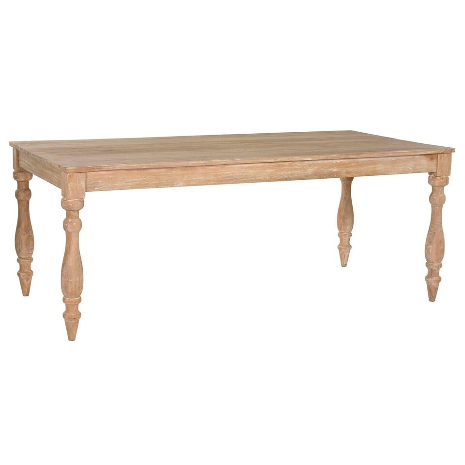 image 1 of Dining Table Home ESPRIT White Teak 195 X 97 X 77 cm N/A