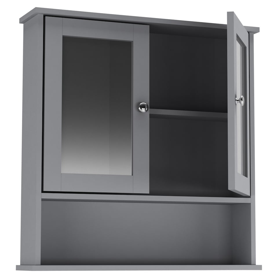 image 1 of 3 Piece Bathroom Furniture Set - Under Sink Cabinet, Mirror Cabinet & Toilet Paper Dispenser | Grey | 0 x 0 x 0 | 1