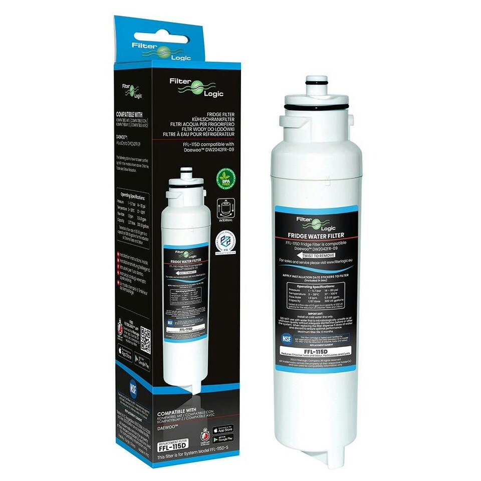 image 1 of FilterLogic FFL-115D Fridge Water Filter Compatible with Daewoo DW2042FR-09