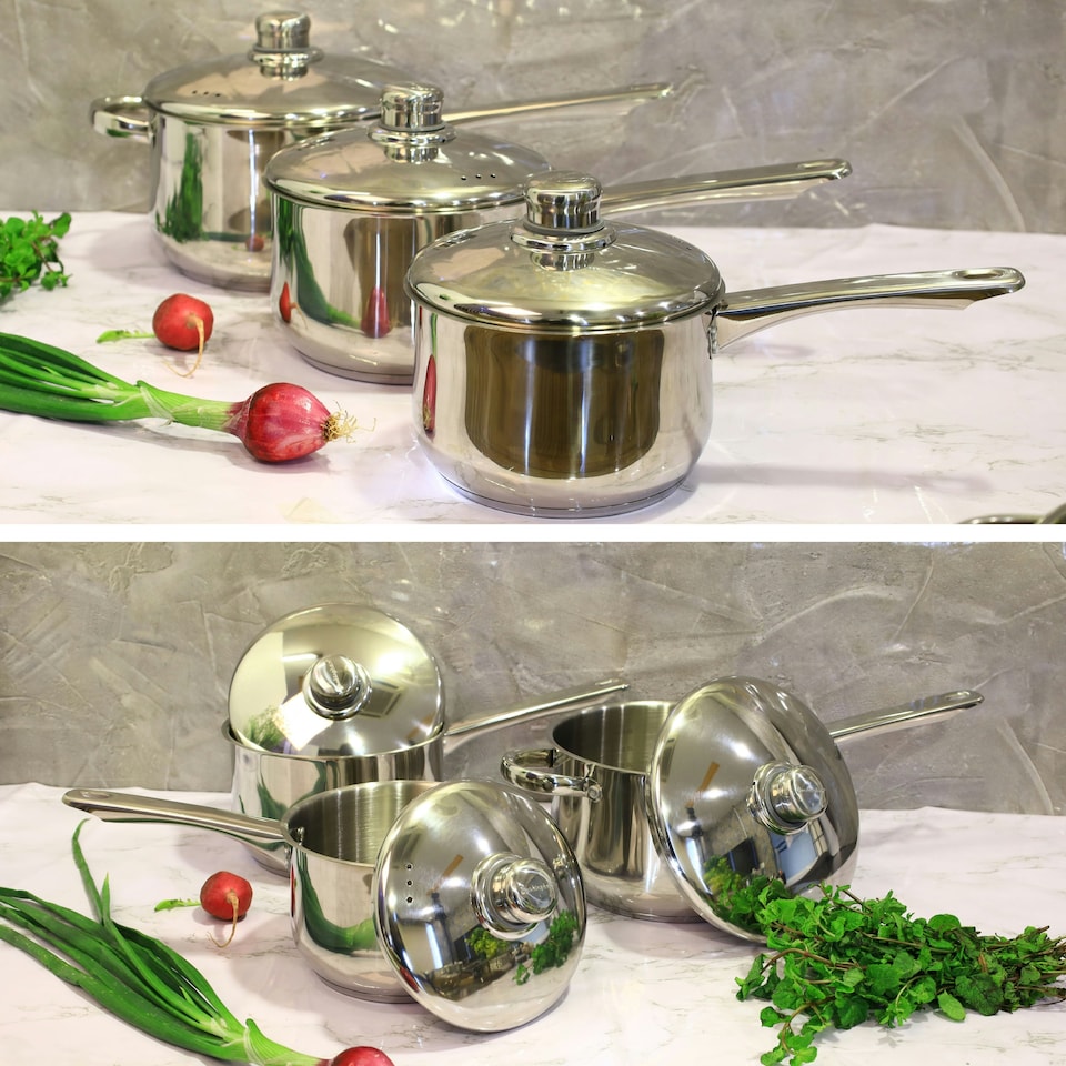 image 1 of Buckingham Stainless Steel Deep Saucepan 18 cm / 2.8 Litre Silver