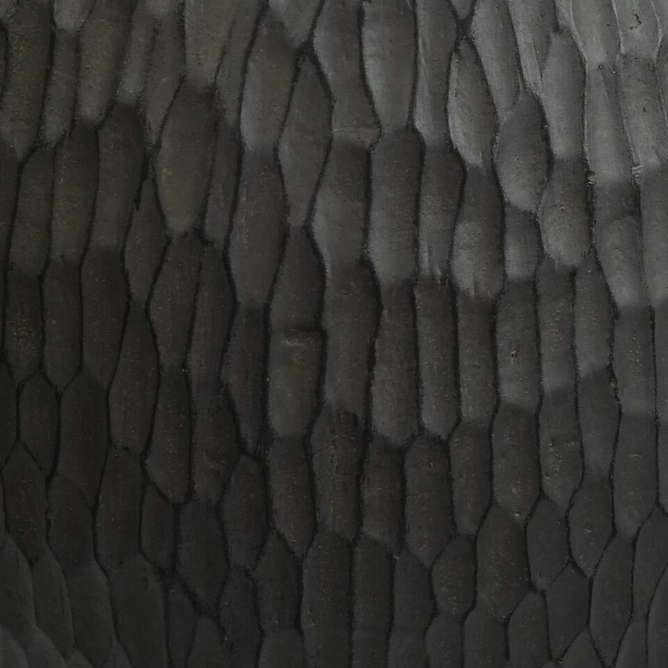 image 1 of 43cm Inoke Embossed Large Grey Composite Planter Plant Pot