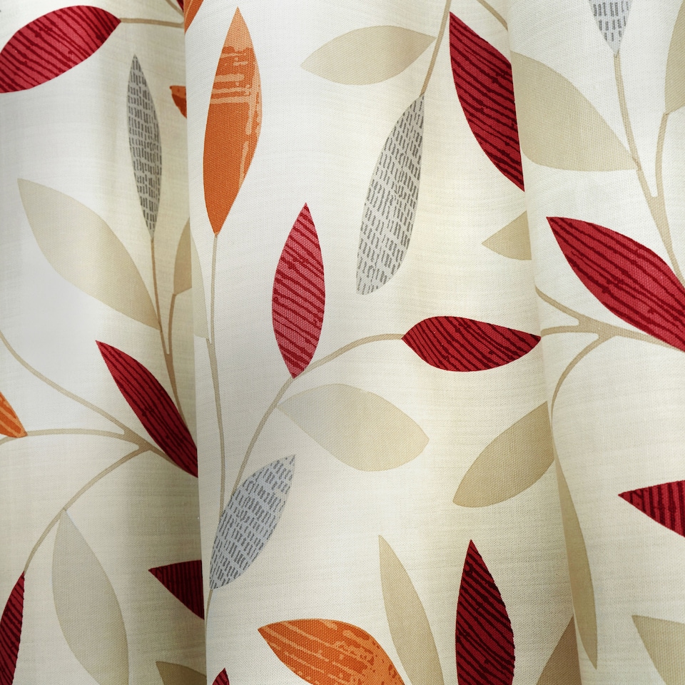 image 1 of Fusion Beechwood Eyelet Curtains Red