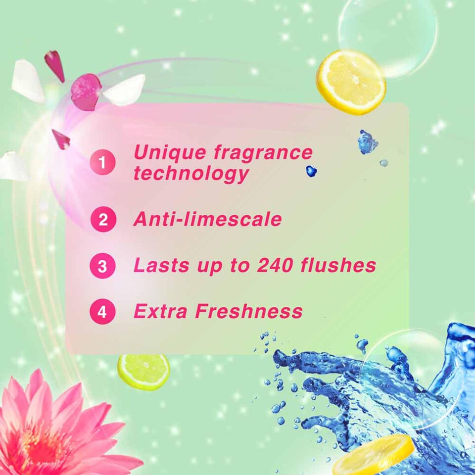 image 1 of Bloo Toilet Rim Blocks Colour Active+ Bleach for Long-Lasting Freshness, 6 Pack | Multi | 6