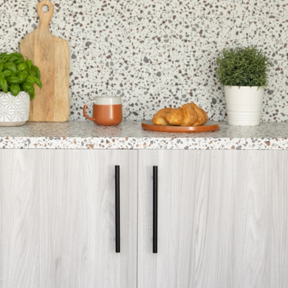image 1 of Sticky Back Plastic Sangallo Grey Effect Kitchen Self-adhesive Vinyl Wrap for Cupboards, Doors and Worktops 67.5cm x 15m (3 rolls) - d-c-fix