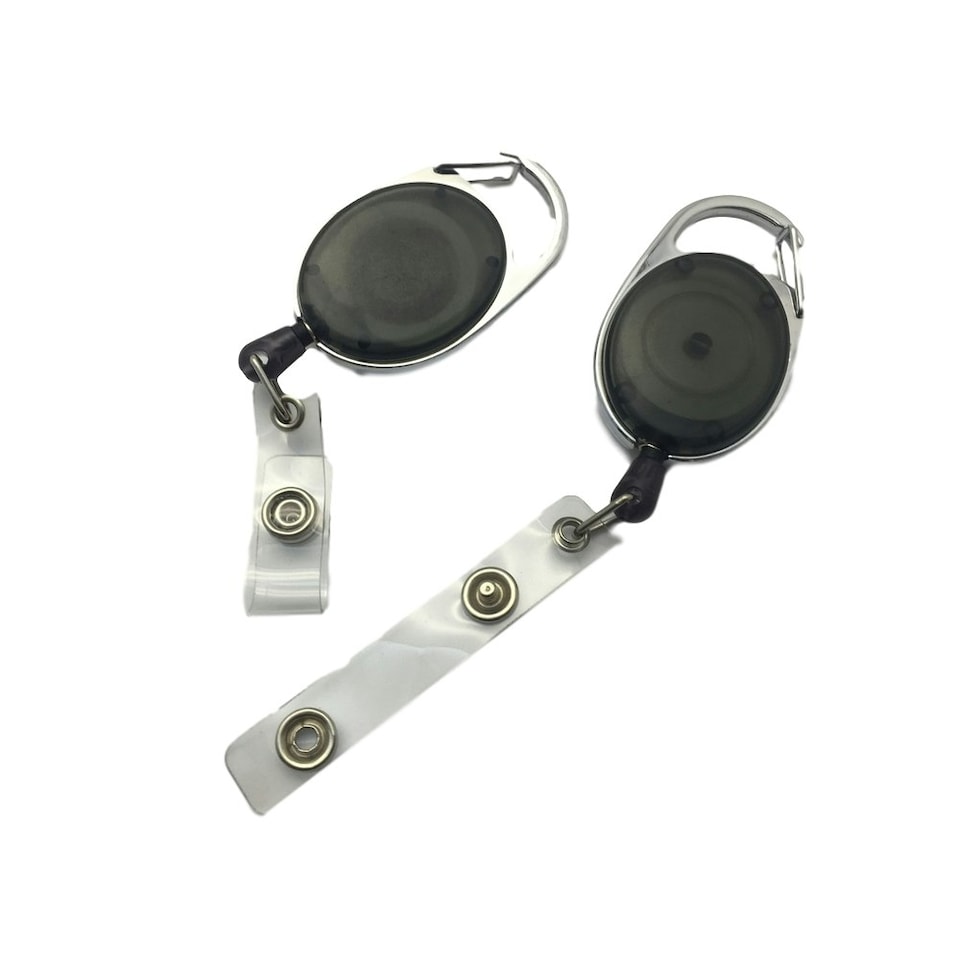 image 1 of Black Key Reel ID Card Badge Holder