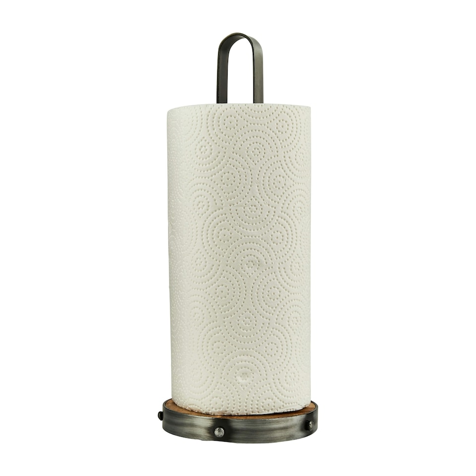 image 1 of KitchenCraft Kitchen Roll Holder Brown Metal