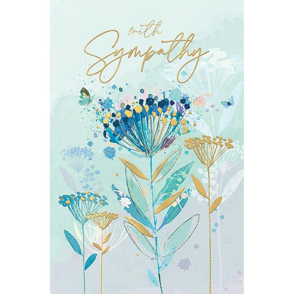 Words 'n' Wishes Traditional Sympathy Card for a Friend, Multi-Coloured, Made in the UK, 20.3 x 13.4 cms