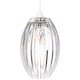 image 1 of Modern Designer Easy Fit Pendant Shade with Beautiful Clear Acrylic Curved Rods | Clear | Transparent | 1