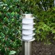 image 2 of ValueLights Wharf Outdoor Stainless Steel 450mm Bollard Lantern Light Post & Cool White LED Bulb