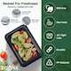 image 2 of 28oz Black Meal Prep Containers With Lid Plastic Microwave Safe Food Storage Box 20pc
