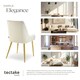 image 7 of Dining Chair Avane - velvet look, padded armchair, high backrest and armrests - Set of 2 Cream | Beige