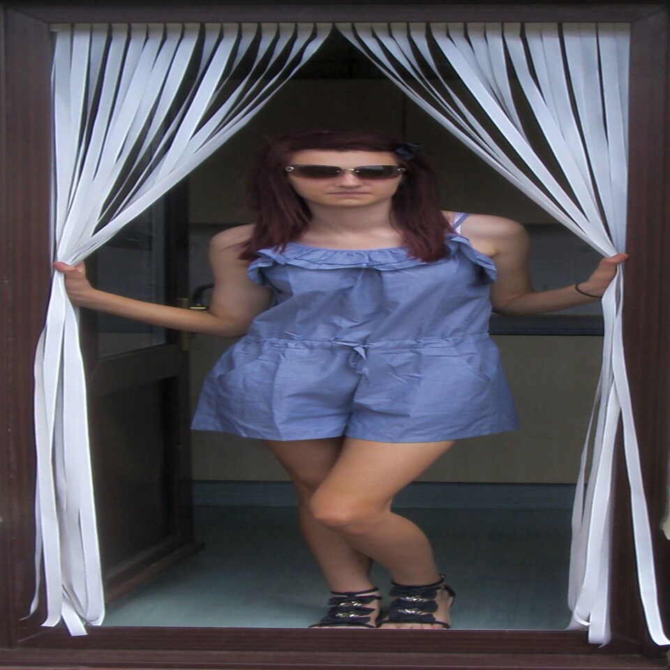 image 1 of Slat type Door Curtain,Bug Blind,Fly Blind,Strip Blind-ALL WHITE- 80cm wide x 200cm drop White