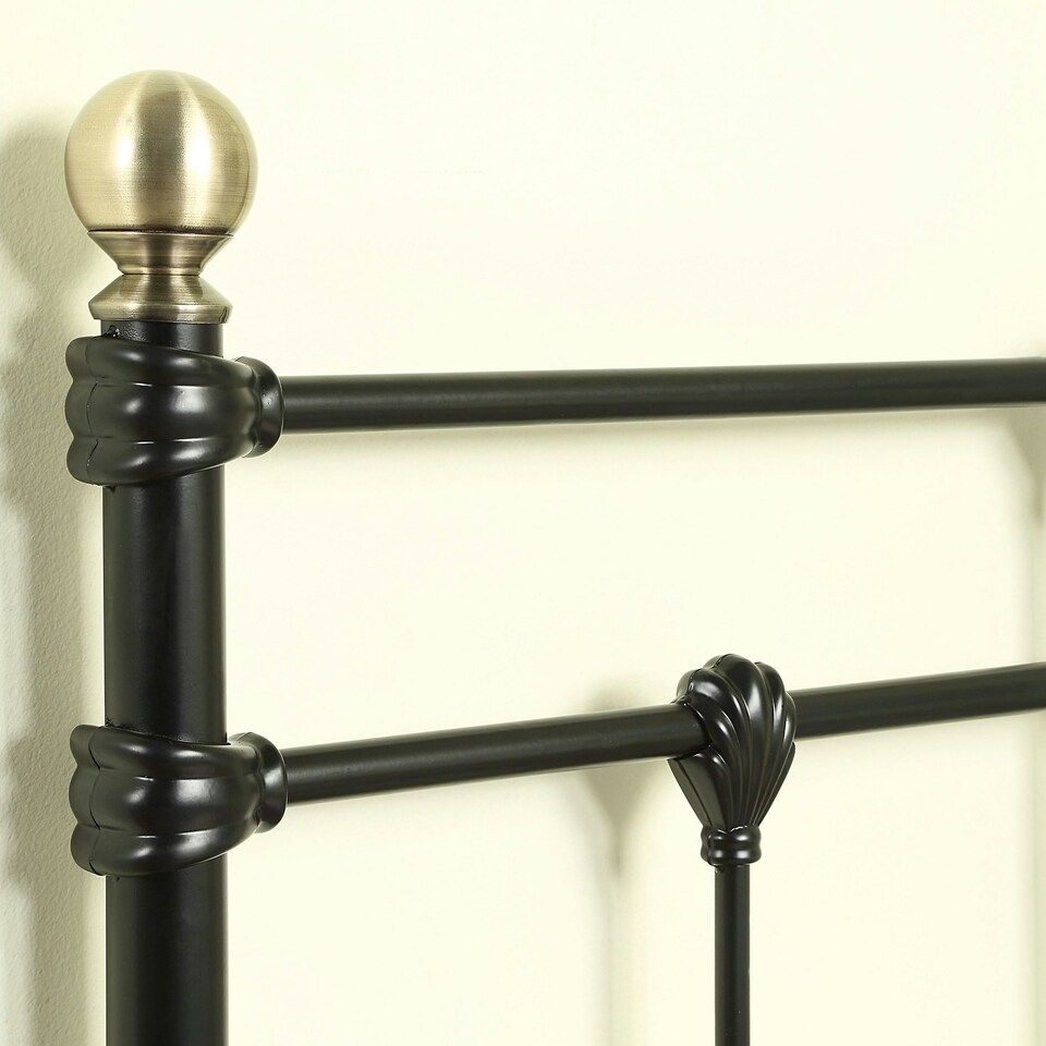 image 1 of Bayford Traditional Vintage Style Black Metal Bed Frame (Single)
