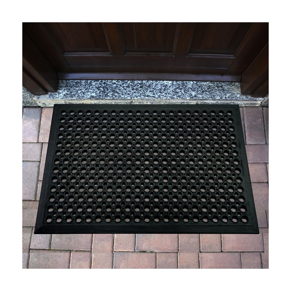 image 1 of Hometex All Weather Outdoor Entrance Mat - 90 x 150cm. Black