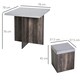 image 7 of HOMCOM Dining Table w/ 4 Ottomans Seats Kitchen Home Furniture Set Modern Style
