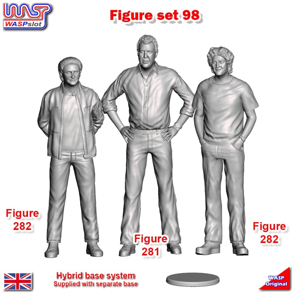 image 1 of Trackside Figure Scenery Display Set 98 Top Gear Figures x 3 New 1:32 Scale Wasp