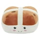 image 1 of Hot Cross Bun Soft Toy Food Themed Cute Plush Cuddly Fluffy 16cm Multi-Coloured