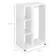 image 3 of HOMCOM Rolling Open Wardrobe Hanging Rail Storage Shelves for Clothes