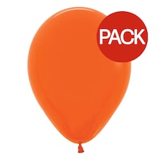 Latex Metallic Balloons (Pack of 100) - Orange - One Size