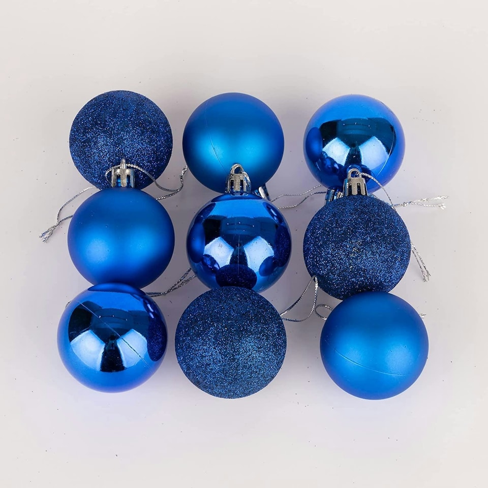 image 1 of 18 Blue Baubles (6cm)