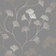 image 1 of Holden Décor Glistening Ginkgo Wallpaper - Grey/Rose Gold - 10m x 53cm | Grey