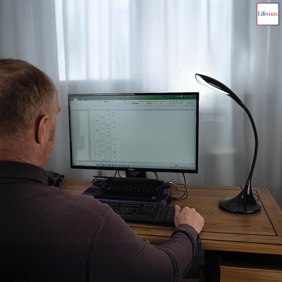 image 1 of Lifemax High Vision LED Desk Light (Silver) | Silver | Desk | 1