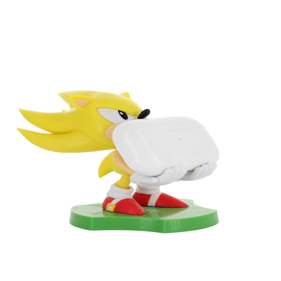 image 1 of Cable Guys Holdems Sonic The Hedgehog Super Mini Phone Stand and Device Holder Yellow