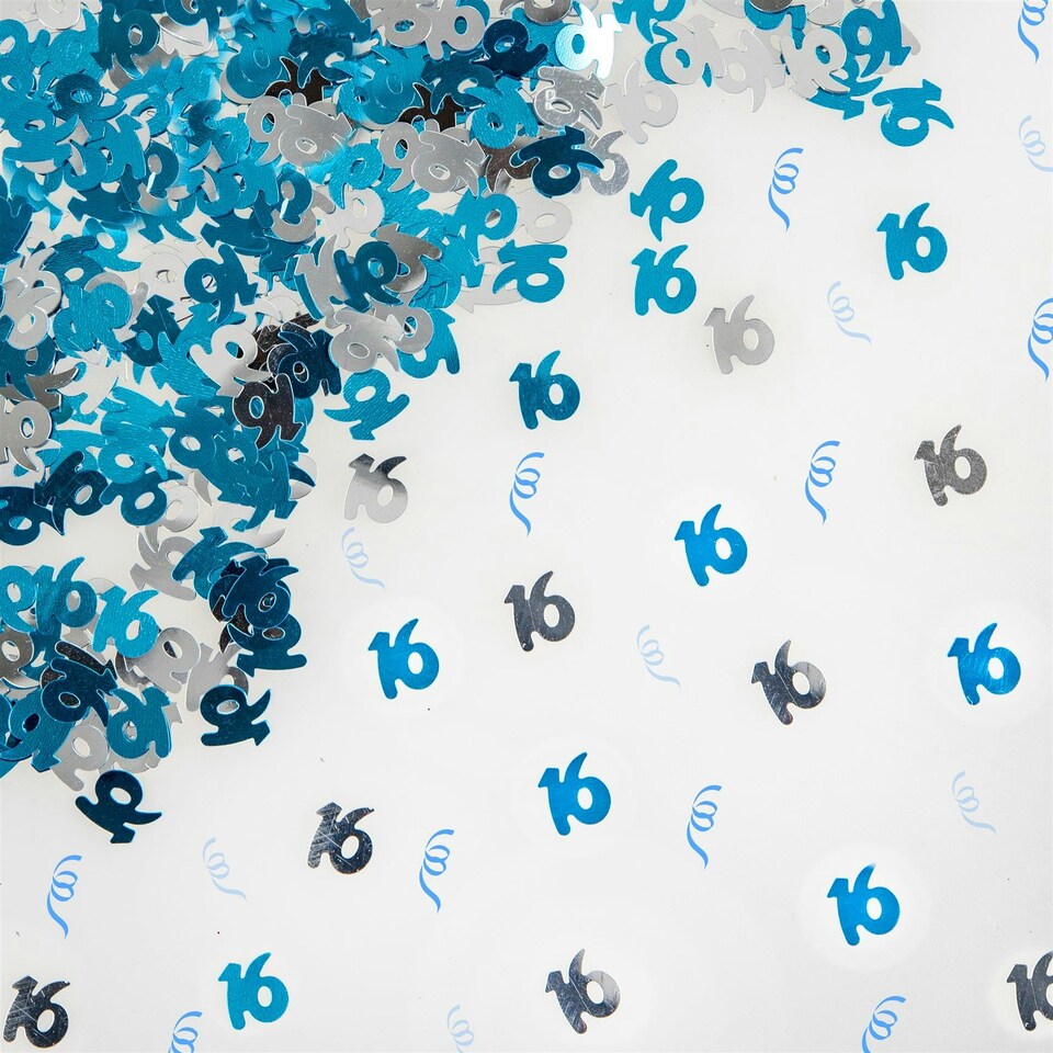 image 1 of 4 x 14g Blue Age 16th Birthday Confetti