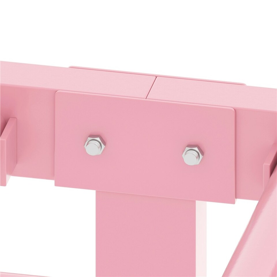 image 1 of Yaheetech 3ft Single Simple Metal Bed Frame Mattress Foundation Pink