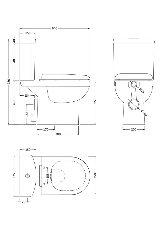 image 1 of Cloakroom Suite - Floor Standing Vanity and Toilet Set - Gloss White | White