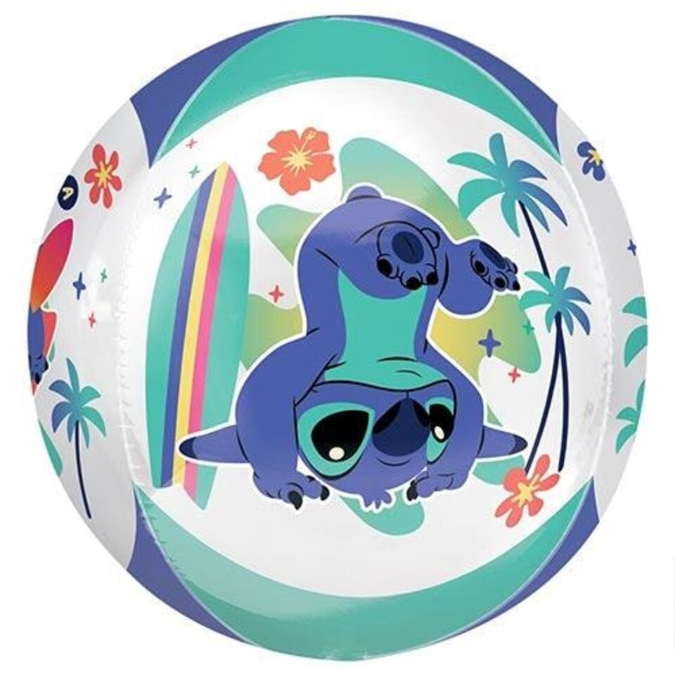 image 1 of Stitch Disney Lilo & Stitch Orbz Foil Helium Balloon 38cm / 15 in Multi