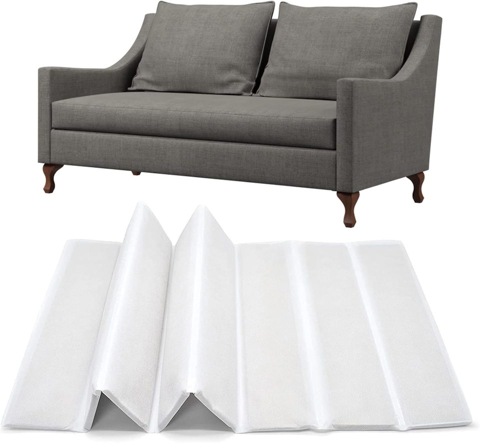 image 1 of Sofa Seat Support Board | Foldable Sofa Rejuvenator Board | Sagging Sofa Cushion Support 2 Seaters (48cm x 96cm) | White