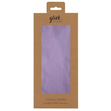 Glick Four Sheets of Purple Lilac Tissue Paper, Each Sheet 750mm x 500mm, for Gift Wrapping and Arts & Crafts