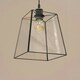 image 2 of ValueLights Susie Pair of Glass Pendant Lantern Black Case Easy Fit Lamp Shades with LED Bulbs