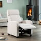 image 4 of Medina Manual Push Back Recliner Armchair - Stone