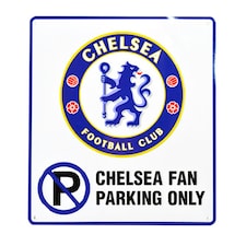 Chelsea FC Official Football Crest No Parking Sign - White/Blue - One Size