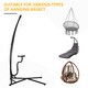 image 7 of Outsunny Hammock Chair Stand Only Construction Heavy Duty Metal C-Stand for Hanging Hammock Chair Porch Swing Indoor or Outdoor Use | Black | Black